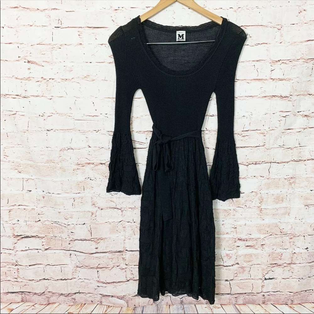 Missoni Black Long Bell sleeve dress